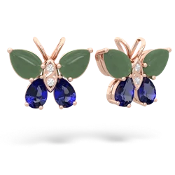 Jade Butterfly 14K Rose Gold earrings E2215