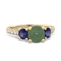 Jade Pave Trellis 14K Yellow Gold ring R5500