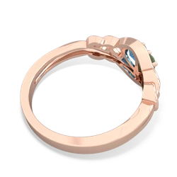 Jade Celtic Love Knot 14K Rose Gold ring R5420