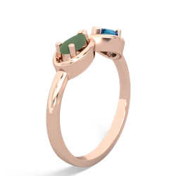 Jade Infinity 14K Rose Gold ring R5050