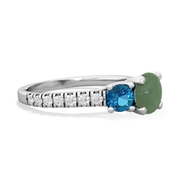 Jade Pave Trellis 14K White Gold ring R5500