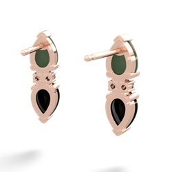 Jade Bowtie Drop 14K Rose Gold earrings E0865