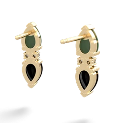 Jade Bowtie Drop 14K Yellow Gold earrings E0865