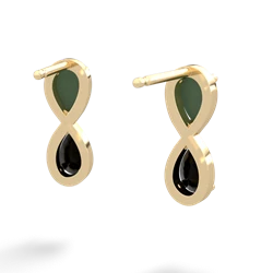 Jade Infinity 14K Yellow Gold earrings E5050