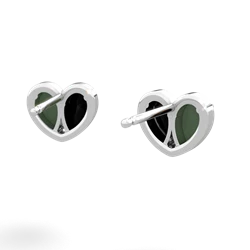 Jade 'Our Heart' 14K White Gold earrings E5072