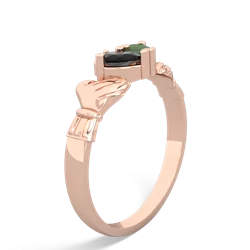 Jade 'Our Heart' Claddagh 14K Rose Gold ring R2388