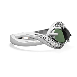 Jade Summer Winds 14K White Gold ring R5342