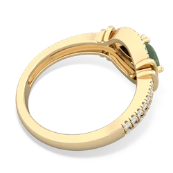 Jade Art-Deco Keepsake 14K Yellow Gold ring R5630