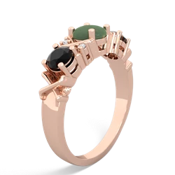 Jade Hugs And Kisses 14K Rose Gold ring R5016