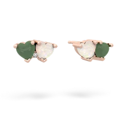 Jade Sweethearts 14K Rose Gold earrings E5260