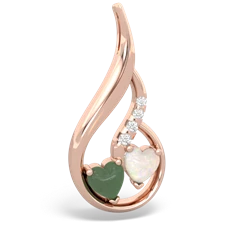 Jade Keepsake Curves 14K Rose Gold pendant P5450