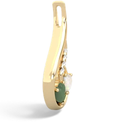 Jade Keepsake Curves 14K Yellow Gold pendant P5450