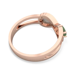 Jade Diamond Infinity 14K Rose Gold ring R5390