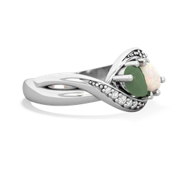 Jade Summer Winds 14K White Gold ring R5342