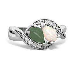 Jade Summer Winds 14K White Gold ring R5342