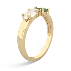 Jade Pear Bowtie 14K Yellow Gold ring R0865