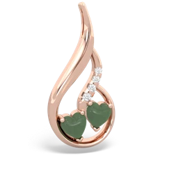 Jade Keepsake Curves 14K Rose Gold pendant P5450