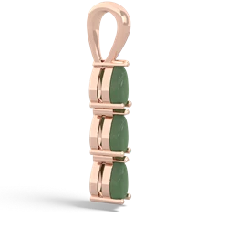 Jade Dew Drops 14K Rose Gold pendant P2251