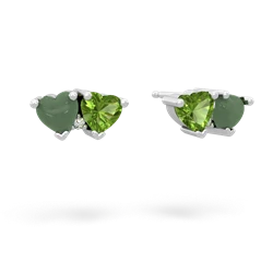 Jade Sweethearts 14K White Gold earrings E5260