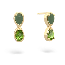 Jade Infinity 14K Yellow Gold earrings E5050