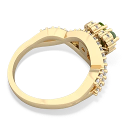 Jade Diamond Twist 'One Heart' 14K Yellow Gold ring R2640HRT