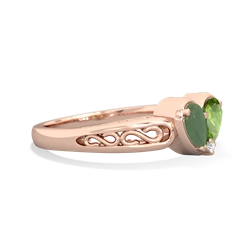 Jade Filligree 'One Heart' 14K Rose Gold ring R5070