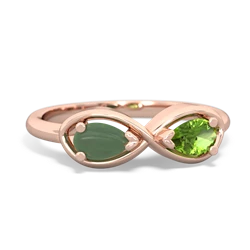 Jade Infinity 14K Rose Gold ring R5050