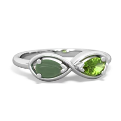 Jade Infinity 14K White Gold ring R5050