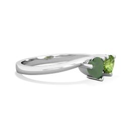 Jade Sweethearts 14K White Gold ring R5260