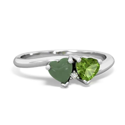 Jade Sweethearts 14K White Gold ring R5260