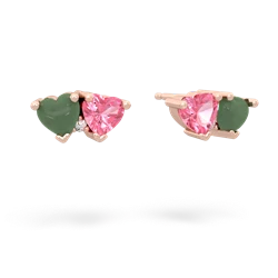 Jade Sweethearts 14K Rose Gold earrings E5260