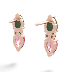 Jade Bowtie Drop 14K Rose Gold earrings E0865