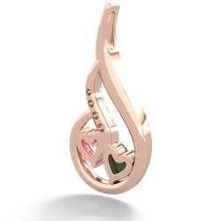 Jade Keepsake Curves 14K Rose Gold pendant P5450