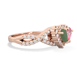 Jade Diamond Twist 'One Heart' 14K Rose Gold ring R2640HRT