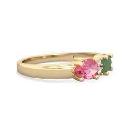 Jade Pear Bowtie 14K Yellow Gold ring R0865