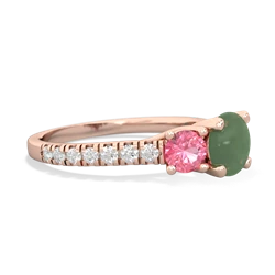 Jade Pave Trellis 14K Rose Gold ring R5500