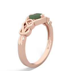 Jade Celtic Love Knot 14K Rose Gold ring R5420