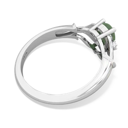 Jade Precious Pear 14K White Gold ring R0826