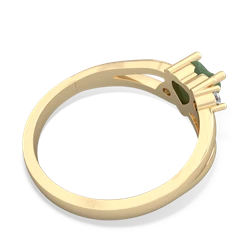 Jade Split Band Swirl 14K Yellow Gold ring R2130