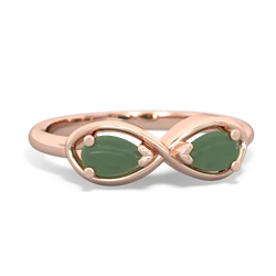 Jade Infinity 14K Rose Gold ring R5050