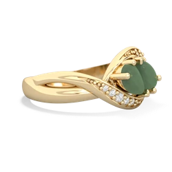 Jade Summer Winds 14K Yellow Gold ring R5342