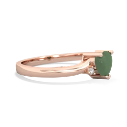 Jade Delicate Heart 14K Rose Gold ring R0203