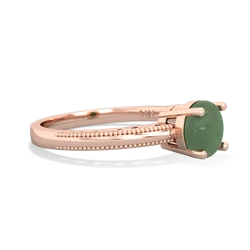 Jade Milgrain Filigree 14K Rose Gold ring R5090