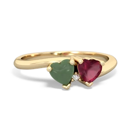 Jade Sweethearts 14K Yellow Gold ring R5260