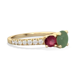 Jade Pave Trellis 14K Yellow Gold ring R5500