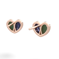 Jade 'Our Heart' 14K Rose Gold earrings E5072