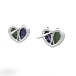 Jade 'Our Heart' 14K White Gold earrings E5072