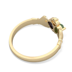 Jade 'Our Heart' Claddagh 14K Yellow Gold ring R2388