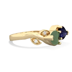 Jade Floral Elegance 14K Yellow Gold ring R5790