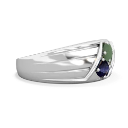 Jade Men's Streamline 14K White Gold ring R0460